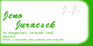 jeno juracsek business card